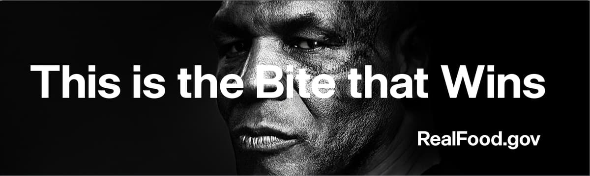 MAHA Center outdoor billboard - Real Food Wins campaign